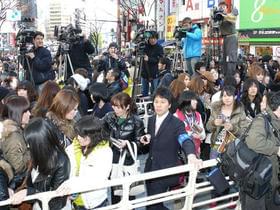 中止になった会場周辺「猿ロック THE MOVIE」