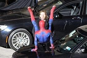 ロスの撮影現場の様子「スパイダーマン」