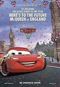 マックィーンのスペシャルポスターもロイヤルウェディング仕様「カーズ2」