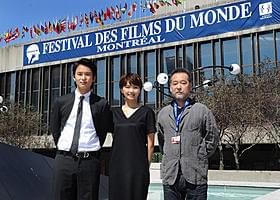 モントリオールで会見を開いた岡田将生、榮倉奈々と瀬々監督「アントキノイノチ」
