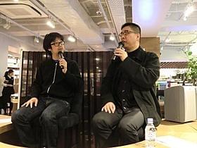 「ニーチェの馬」を絶賛した柳下毅一郎(右)「ニーチェの馬」