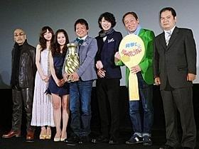 作品の出来栄えに自信のほどをうかがわせた ほっしゃん。主演の「幸運の壺」初日舞台挨拶「幸運の壺 Good Fortune」