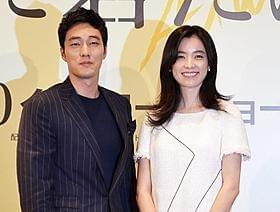 来日会見を開いたソ・ジソブとハン・ヒョジュ「ただ君だけ」