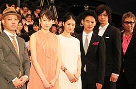「愛と誠」初日舞台挨拶の様子「愛と誠」
