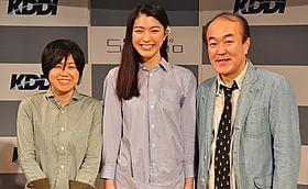 (左から)瀬田なつき監督、成海璃子、温水洋一