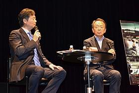 (左より)イランとアメリカのほか、 現在の国際情勢についても解説した春原氏と池上氏「アルゴ」