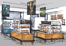 店内も外装も「ホビット」一色に! (※写真は限定ショップのイメージです)「ロード・オブ・ザ・リング」