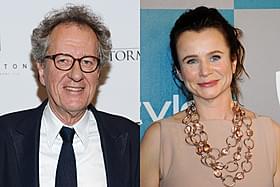 共演するジェフリー・ラッシュとエミリー・ワトソン「英国王のスピーチ」