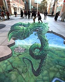 ギネス認定の3Dトリックアートが日テレに出現!「ジャックと天空の巨人」