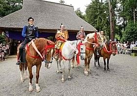 武者行列に参加した要潤「劇場版タイムスクープハンター 安土城 最後の1日」