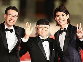 ベネチア入りした荒牧伸志監督、松本零士氏、三浦春馬「キャプテンハーロック」