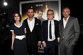 (左から)キーラ・ナイトレイ、 クリス・パイン、ケネス・ブラナー、ケビン・コスナー「エージェント:ライアン」