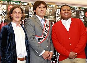 (左から)チャド・マレーン、石井一久氏、アントニー「R100」