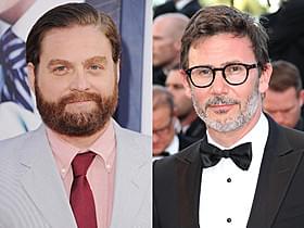 ミシェル・アザナビシウス監督(右)とザック・ガリフィアナキス「アーティスト」