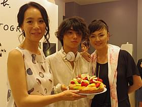 (左から)河瀬直美監督、村上虹郎、松田美由紀「2つ目の窓」