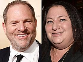 ハーベイ・ワインスタイン(左)とリサ・トバック「ウォルト・ディズニーの約束」