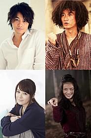 初の映画吹き替えに挑む斎藤(左上)と貫地谷(左下)「西遊記」