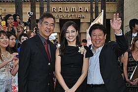 LAのファンの熱量を体感した(左から) 北村龍平監督、黒木メイサ、山本又一朗氏「ルパン三世」