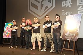 (左から)水道橋博士、てらさわホーク氏、高橋ヨシキ氏、杉作J太郎、 ギンティ小林氏、町山智浩氏「エクスペンダブルズ3 ワールドミッション」