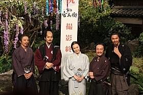 「軍師官兵衛」クランクアップ会見に出席した (左から)高橋一生、松坂桃李、中谷美紀、濱田岳、速水もこみち