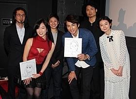 初日挨拶に登壇した町田啓太、佐々木心音ら「スキマスキ」