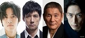 「劇場版MOZU」に出演する(左から) 松坂桃李、西島秀俊、ビートたけし、伊勢谷友介「劇場版 MOZU」