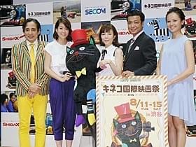 (左から)ルー大柴、内田恭子、戸田恵子、中山秀征、白石みき「映画 ひつじのショーン バック・トゥ・ザ・ホーム」