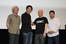 (左から)黄瀬和哉総監督、冲方丁、弐瓶勉氏、瀬下寛之監督「劇場版 シドニアの騎士」