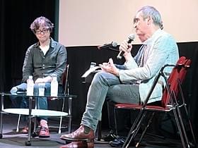 オリビエ・アサイヤス監督(右)と樋口泰人氏「アクトレス 女たちの舞台」