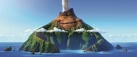 どこかさみしげな表情の火山島・ウク「インサイド・ヘッド」