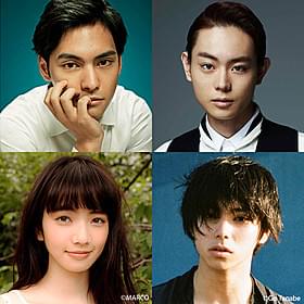 「ディストラクション・ベイビーズ」に出演する (上段左から)柳楽優弥、菅田将暉、村上虹郎、小松菜奈「ディストラクション・ベイビーズ」