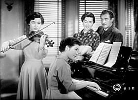 1952年の秘蔵作品「母子鶴」の一場面「母子鶴」