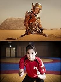 主人公に感銘を受けたと語る 吉田沙保里選手(写真下)「オデッセイ」
