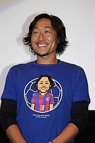 舞台挨拶で笑顔を浮かべる石川直宏選手「BAILE TOKYO」
