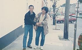 若き日の鈴木プロデューサー(左)と押井監督(右)「ガルム・ウォーズ」