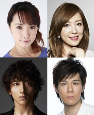 左上から時計回りに、濱田めぐみ、 平原綾香、柿澤勇人、大貫勇輔「メリー・ポピンズ」