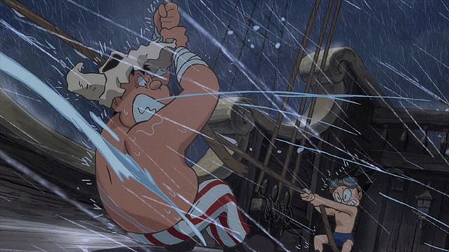 嵐の中で戦っているカッコイイ画像です。