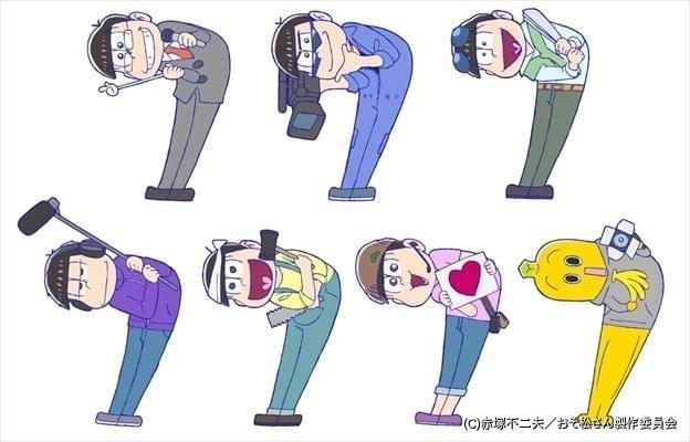 おそ松さん」×ナナナのコラボビジュアルで6つ子がテレビ局スタッフに