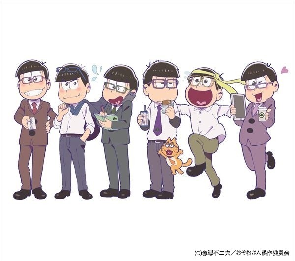 おそ松さん ドラマcd全巻購入特典イラスト公開 スーツ姿の6つ子を描い