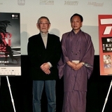 「ウルトラセブン」撮影の鈴木清氏（左）と特撮研究家の白石雅彦氏