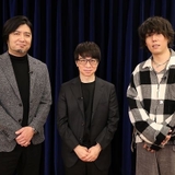 陣内一真（左）、新海誠監督（中央）、野田洋次郎（右）