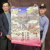 氷川竜介（左）と映画祭プログラムディレクターの数土直志氏