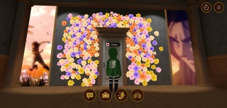 キャラクターの部屋を花で飾ることもできる