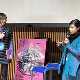 アニメーション作家の矢野ほなみ氏（右）と横浜国立大学大学院教授の須川亜紀子氏