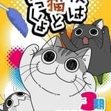 「夜は猫といっしょ」第3期は12月配信開始 メインビジュアルにキュルガ、チクワ、コンブの猫3匹が登場