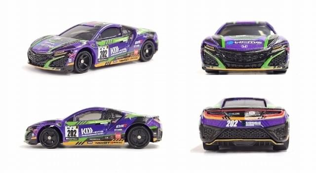 エヴァRT初号機ミニカーセット エヴァンゲリオンレーシング」のマシンがトミカに 「エヴァRT初