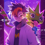 10月放送「デジモンビートブレイク」の主人公・天馬トモロウ＆ゲッコーモンのキャラビジュアルが公開