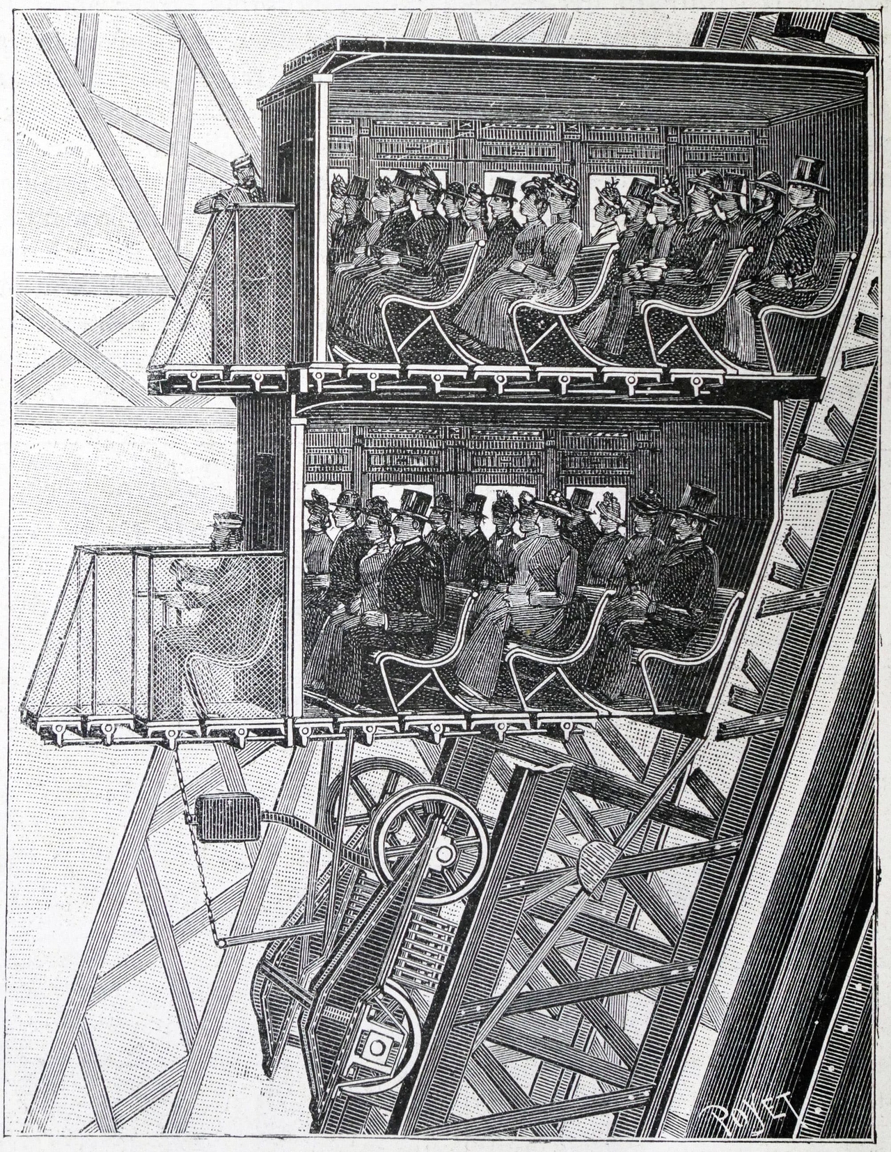 【貴重】100年以上前のエレベーターの姿　「エッフェル塔　創造者の愛」イラスト資料＆メイキング写真公開