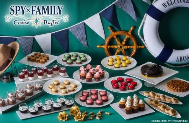 「SPY×FAMILY」コラボビュッフェ開催 イーデン校のベレー帽ケーキ、ボンドのカップケーキなどかわいいスイーツいっぱい