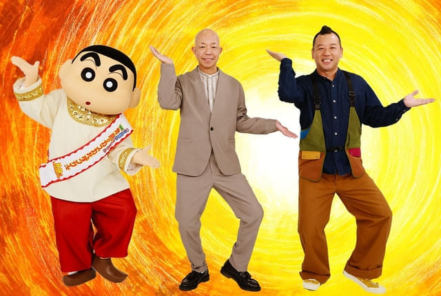 しんちゃんとの共演が実現したバイきんぐの小峠英二と西村瑞樹